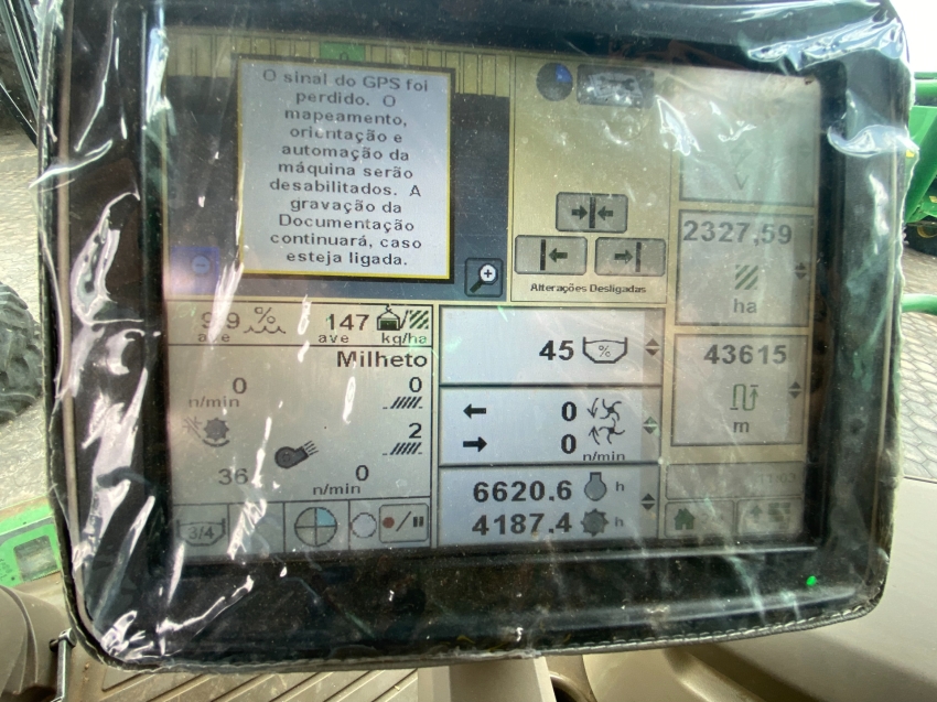 colheitadeira john deere s680, ano 2014, plataforma draper 40 pes7