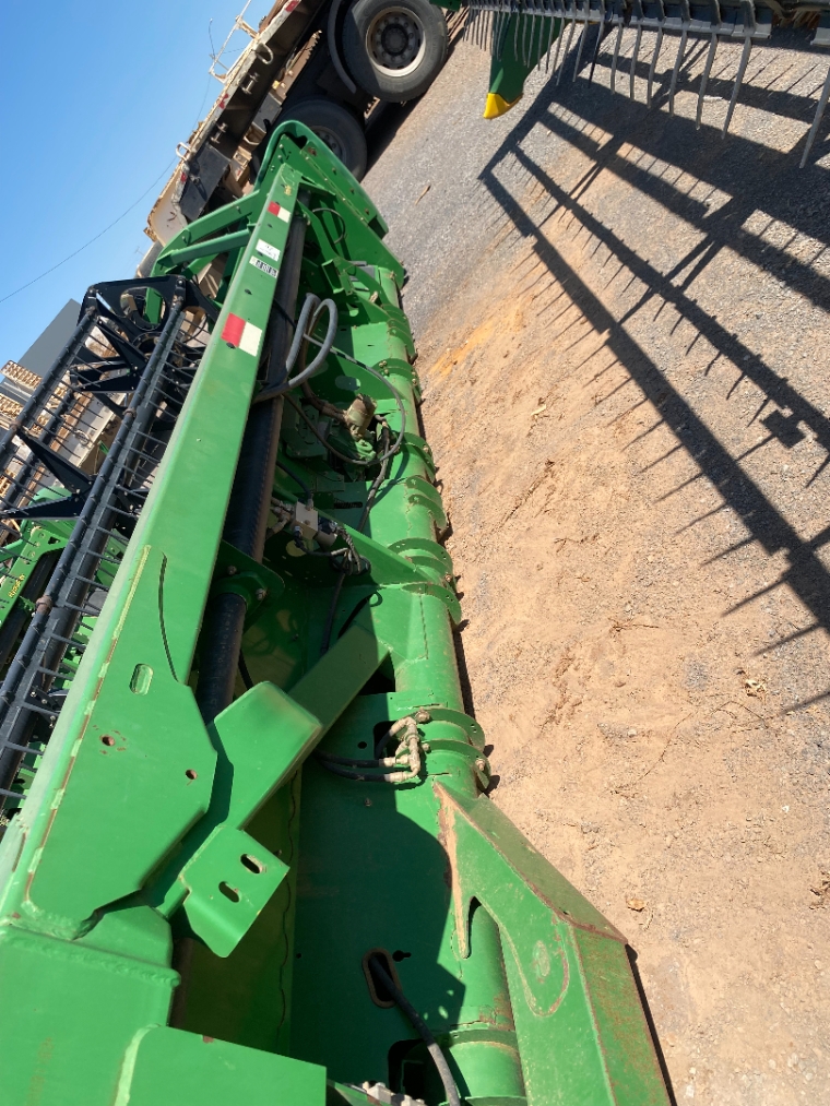 colheitadeira john deere s680, ano 2014, plataforma draper 40 pes10