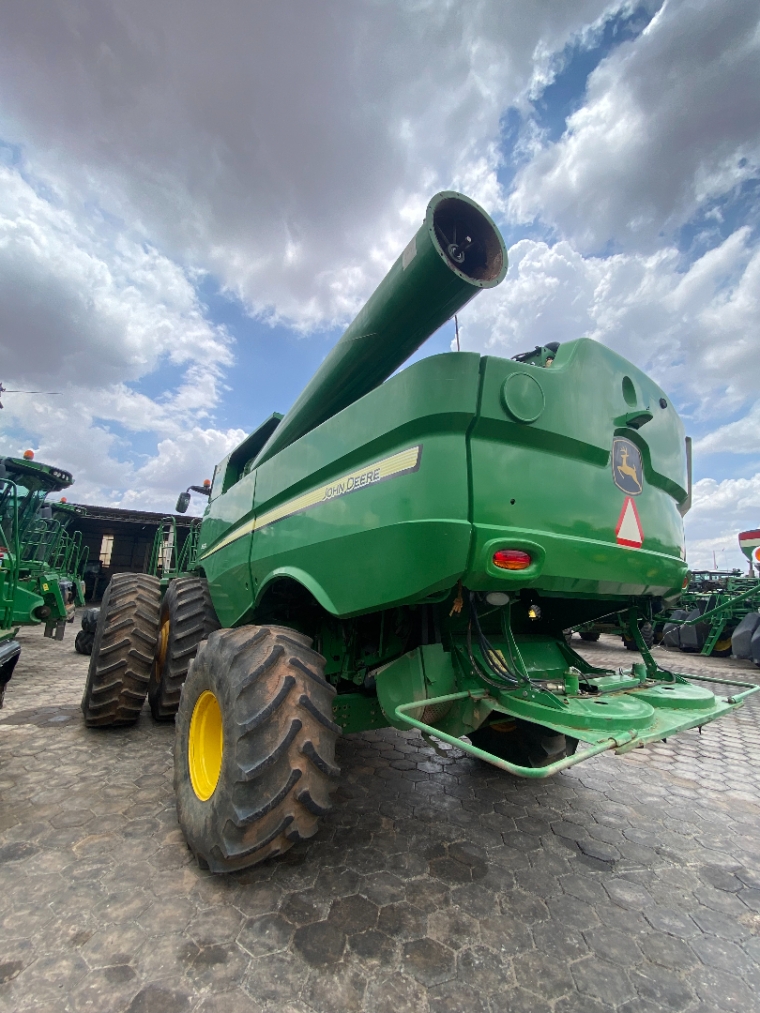 colheitadeira john deere s680, ano 2014, plataforma draper 40 pes2