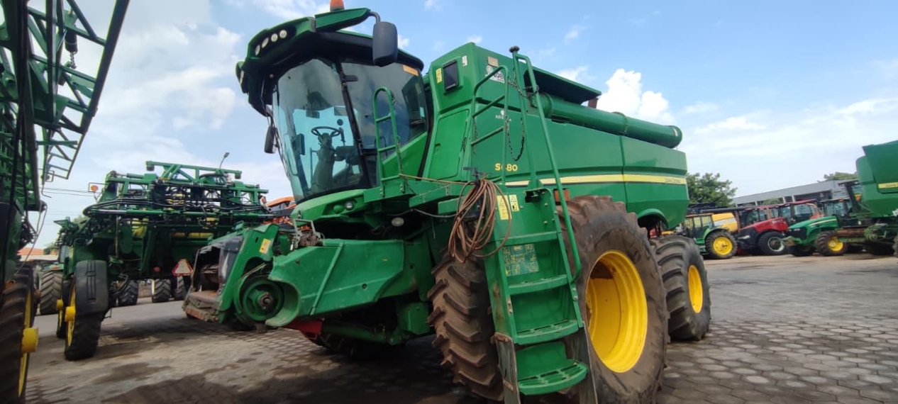 colheitadeira john deere s680, ano 2016 com plataforma draper 40 pes1