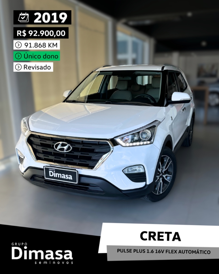 creta pulse plus 1.6 16v flex automatico 2019