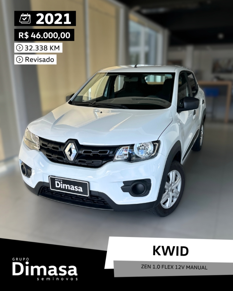 renault kwid 1.0 12v sce flex zen manual 5p 2021