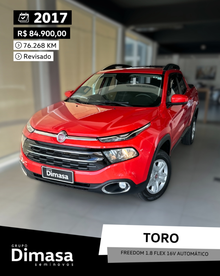 toro freedom 1.8 flex 16v automatico 2017