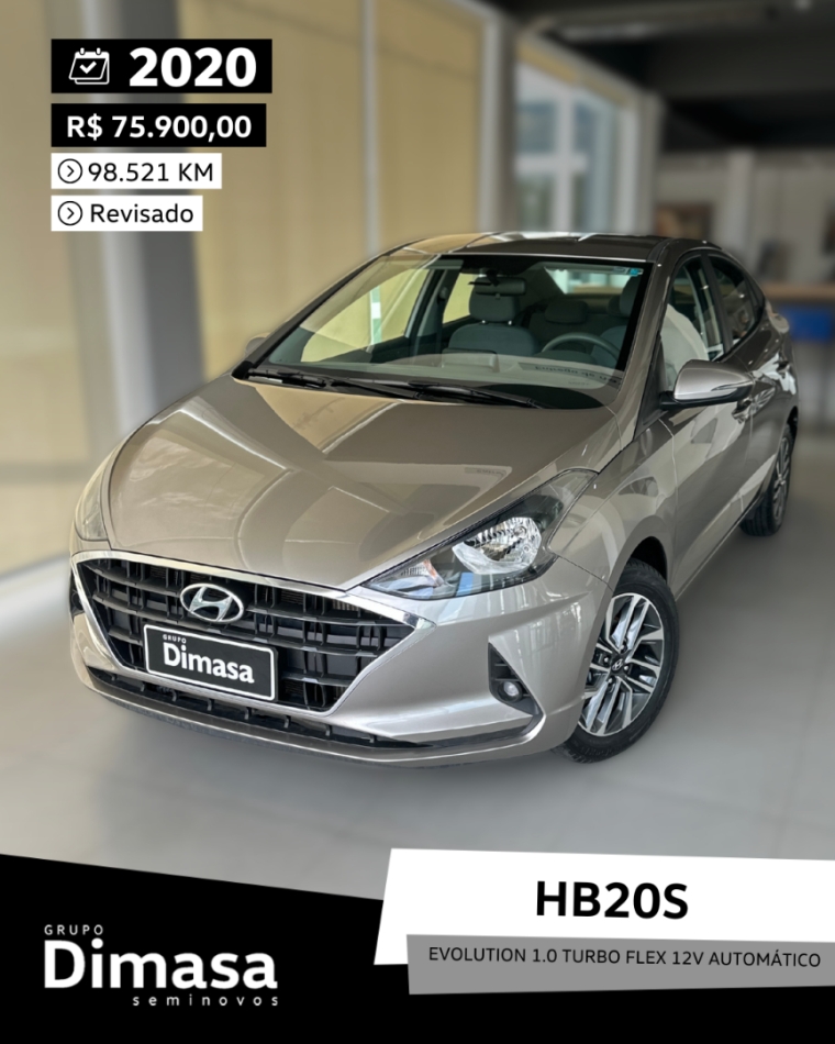 hb20s evolution 1.0 turbo flex 12v automatico 2020