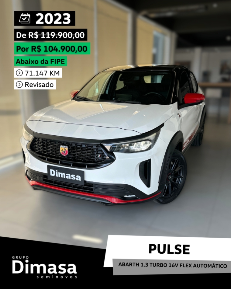 pulse abarth 1.3 turbo 16v flex automatico 2023