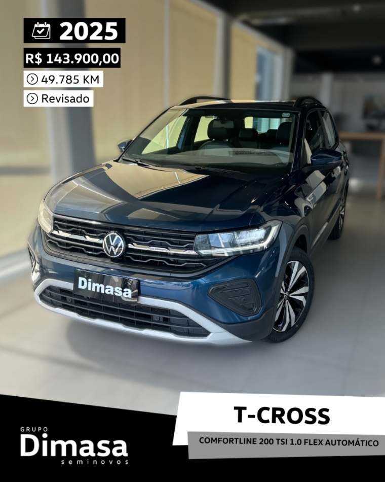 t-cross comfortline 200 tsi 1.0 flex automatico 2025