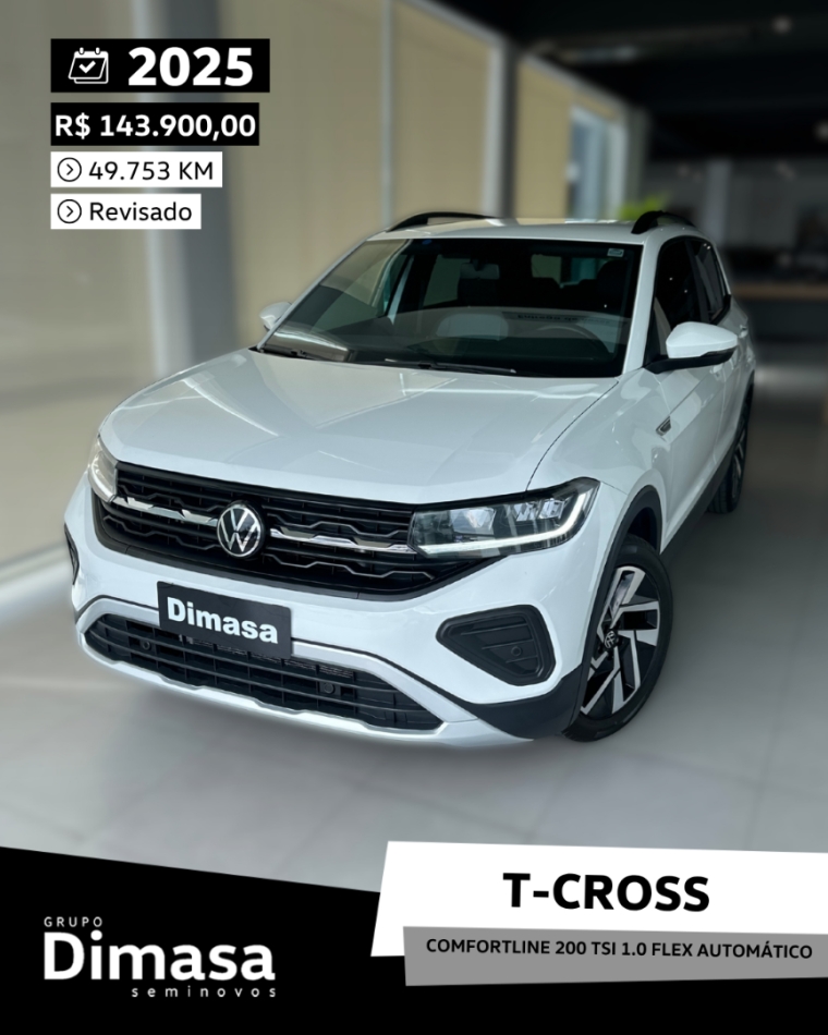 t-cross comfortline 200 tsi 1.0 flex automatico 2025