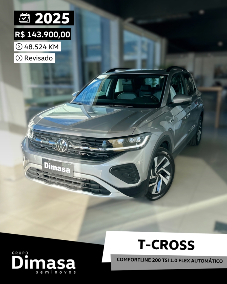 t-cross comfortline 200 tsi 1.0 flex automatico 2025