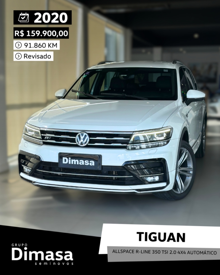tiguan allspace r-line 350 tsi 2.0 4x4 automatico 2020