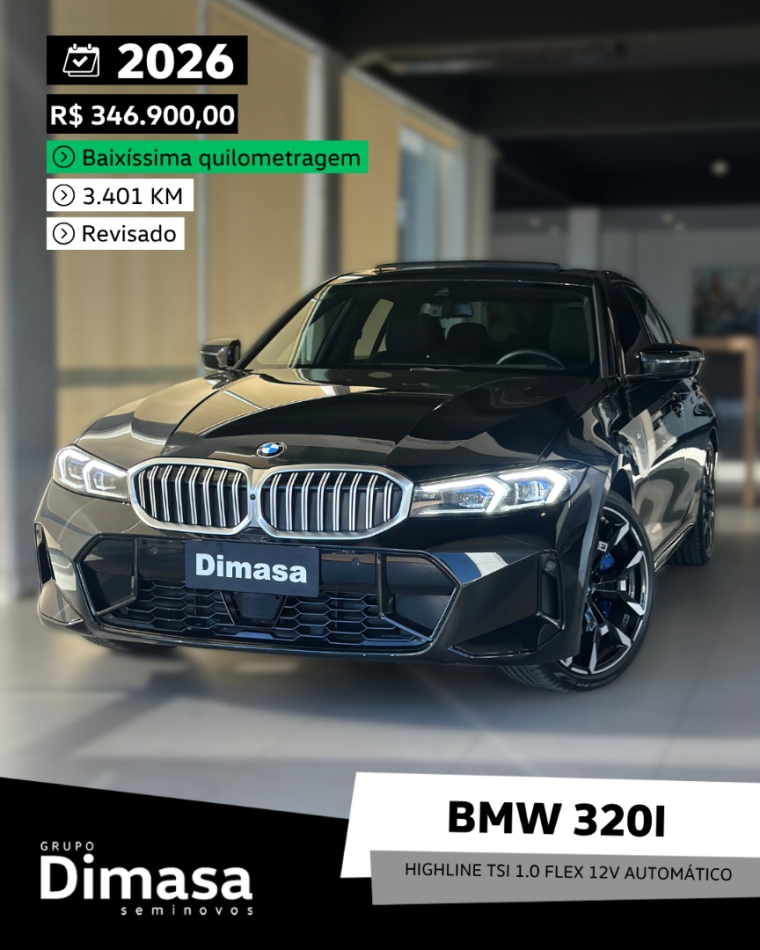 bmw 320i 2.0 twinpower turbo flex m sport automatico 2026