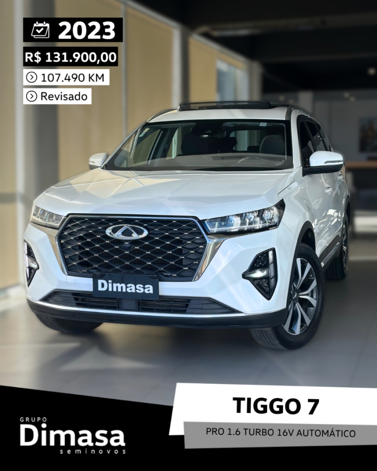 tiggo 7 pro 1.6 turbo 16v automatico 2023