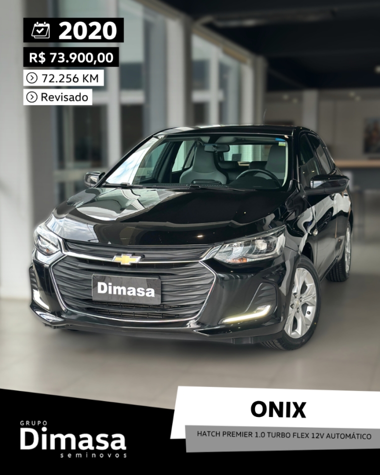 onix hatch premier 1.0 turbo flex 12v automatico 20200