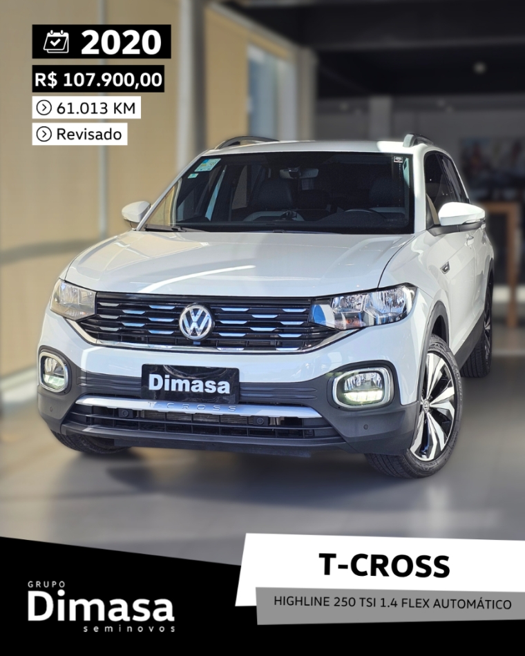 t-cross highline 250 tsi 1.4 flex automatico 20200