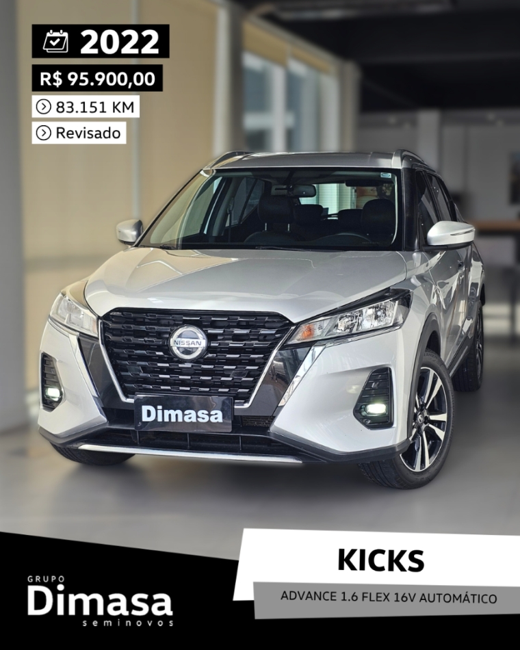 kicks advance 1.6 flex 16v automatico 20220