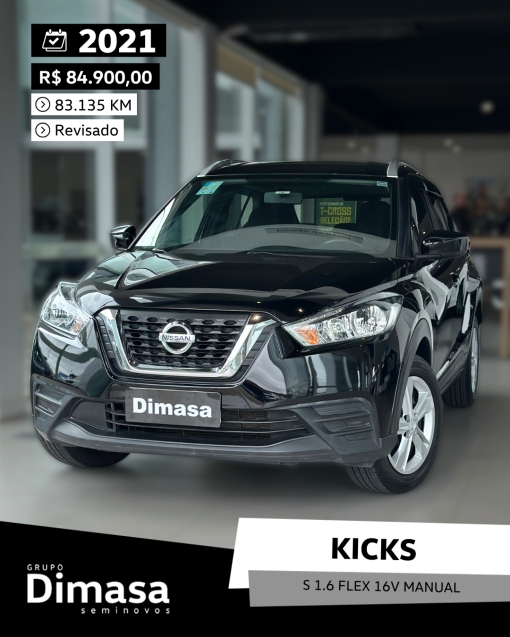 kicks s 1.6 flex 16v manual 20210