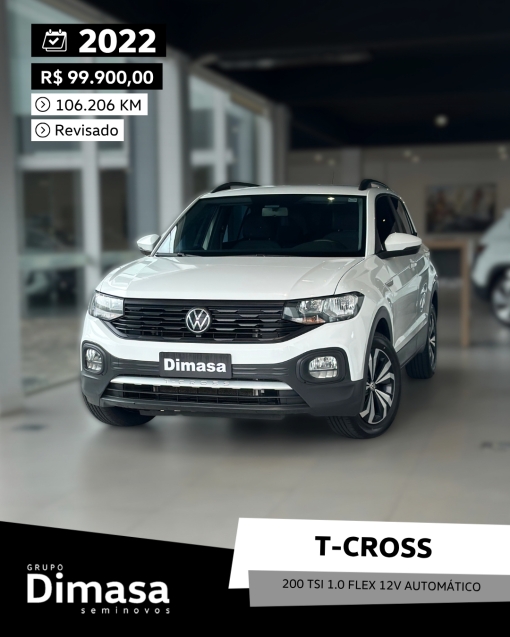t-cross 200 tsi 1.0 flex 12v automatico 20220