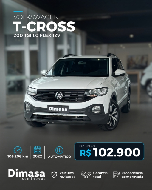 T-Cross 200 TSI 1.0 Flex 12V Automático 2022
