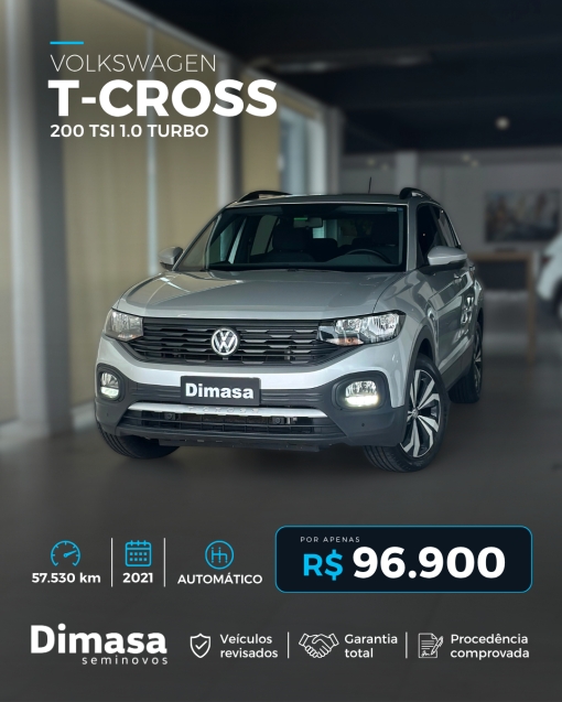 T-Cross 200 TSI 1.0 Flex 12V Automático 2021