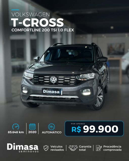 VOLKSWAGEN T-CROSS COMFORTLINE 200 TSI 1.0 FLEX 20200