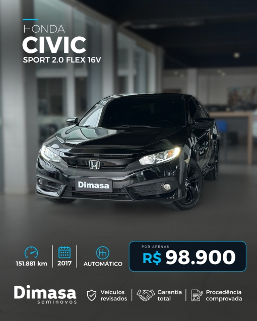 HONDA CIVIC SPORT 2.0 FLEX 16V 20170