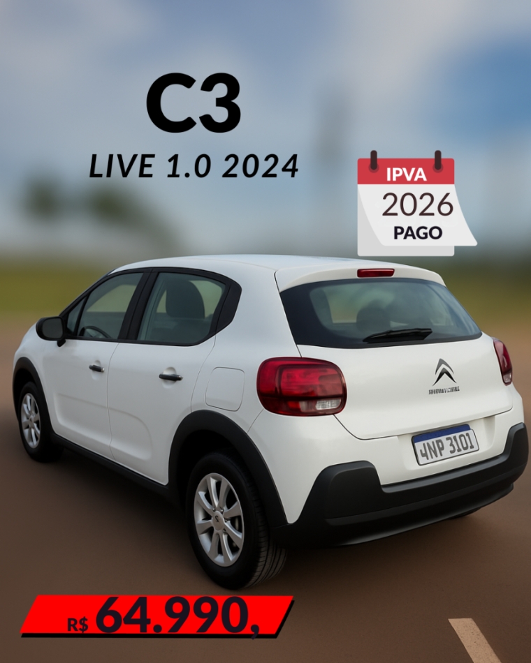 citroen c3 1.0 firefly flex live manual 4p 2024